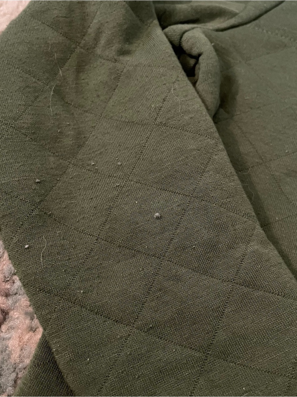 Vineyard Vines Olive Green Quilted Pullover Hoodie - Picture 3 of 5